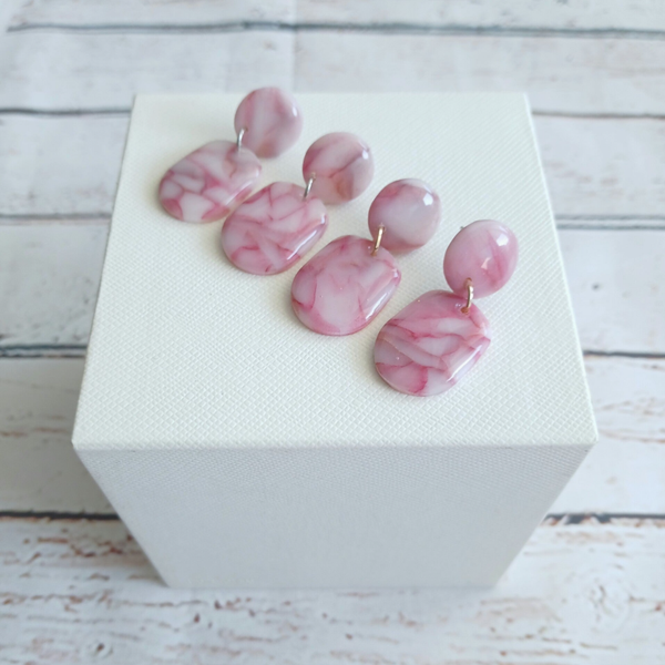 Ohrringe Mosaik | Rosa