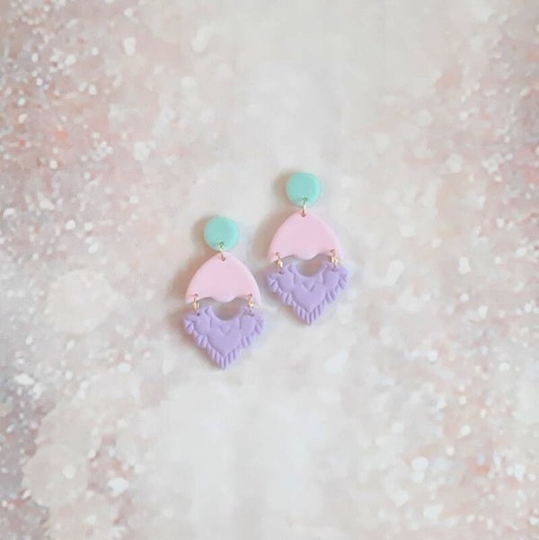 Statementohrringe in 3 Pastelltönen