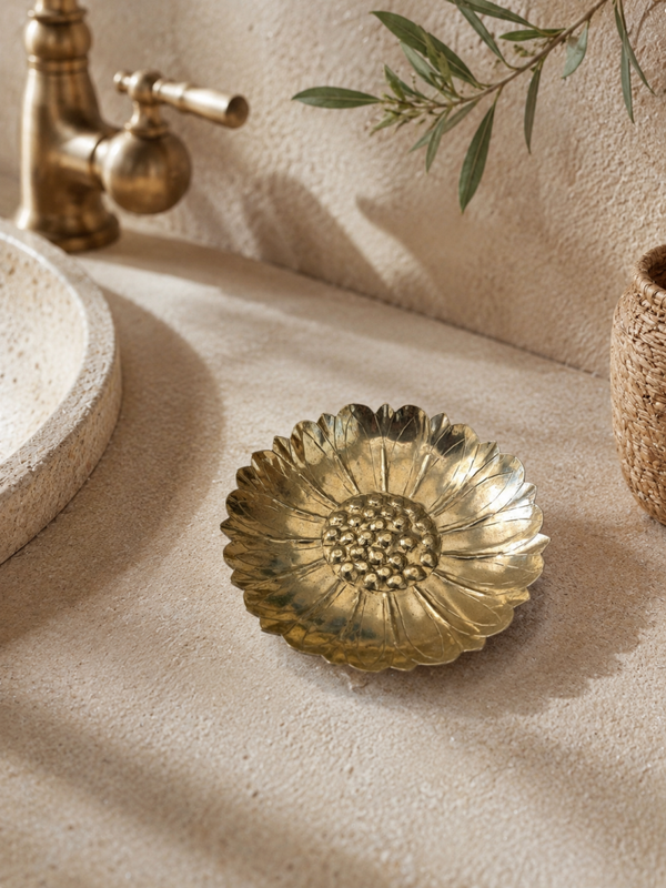 Gouden bloem schaaltje