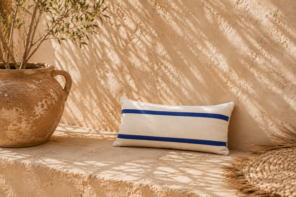 Kussenhoes bleu stripe