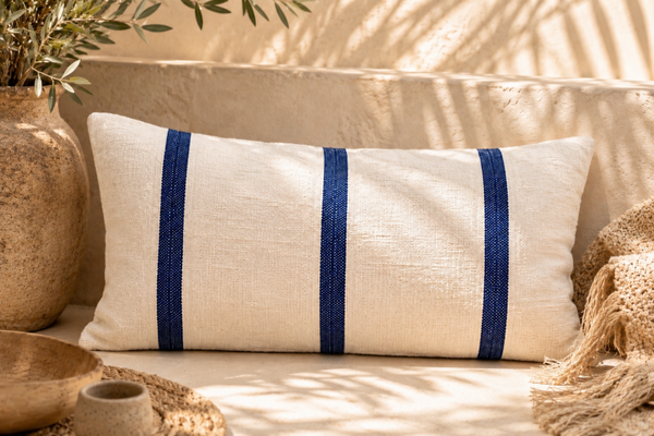 Kussenhoes Bleu stripe
