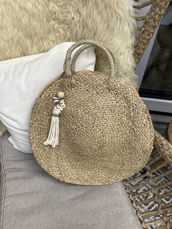 Flossy bag rond met hanger