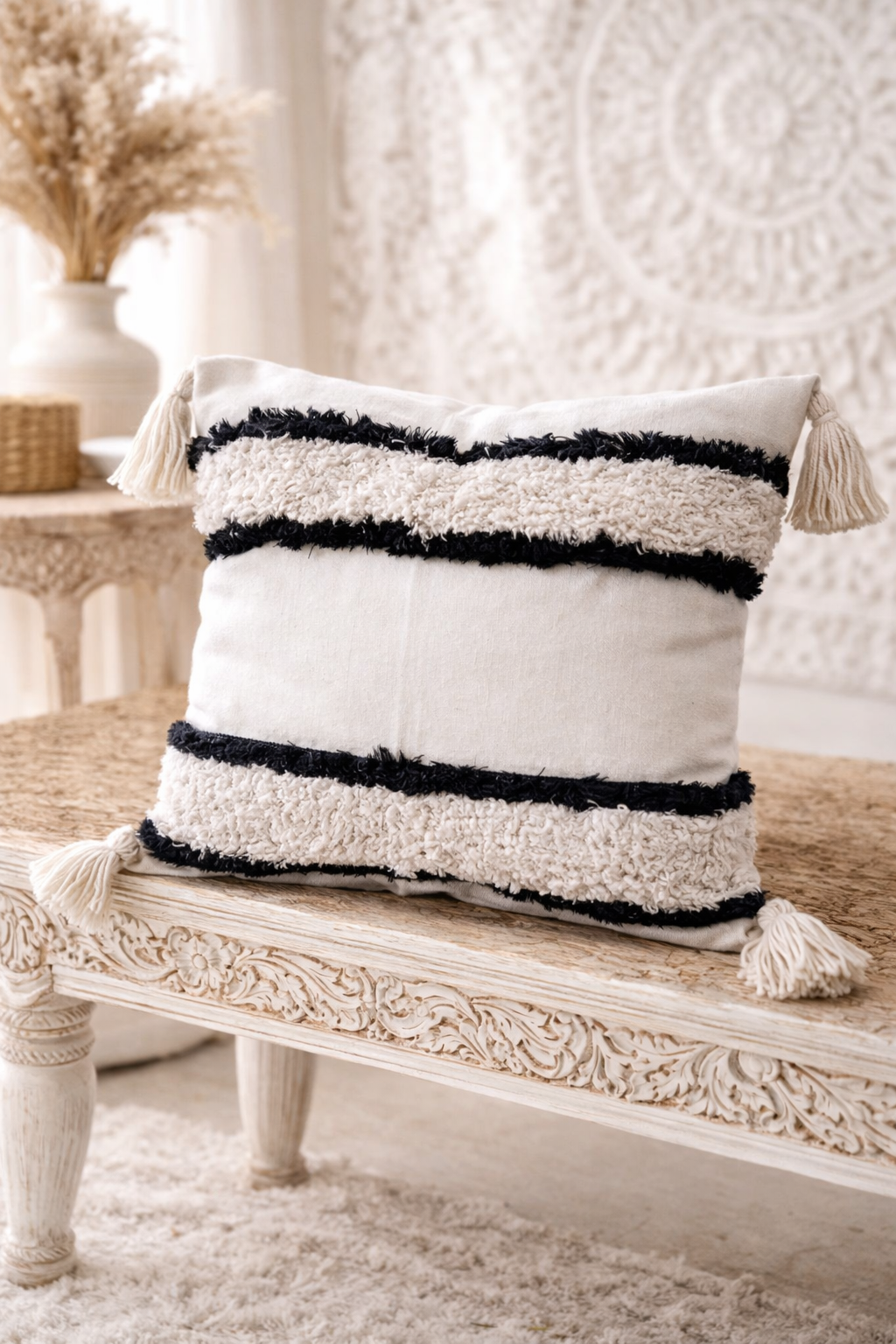 Kussen Boho black 50 x 50