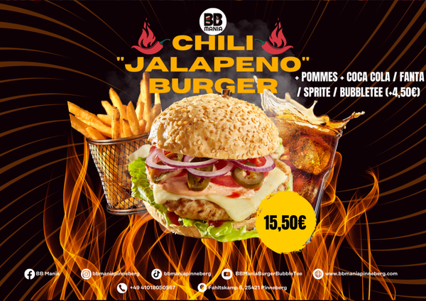 Chili Jalapeno Burger Menü Burger!