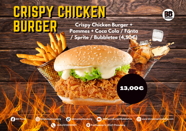 Crispy Chicken Burger Menü Buerger