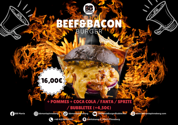 Beef & Bacon Burger Menü Burger!