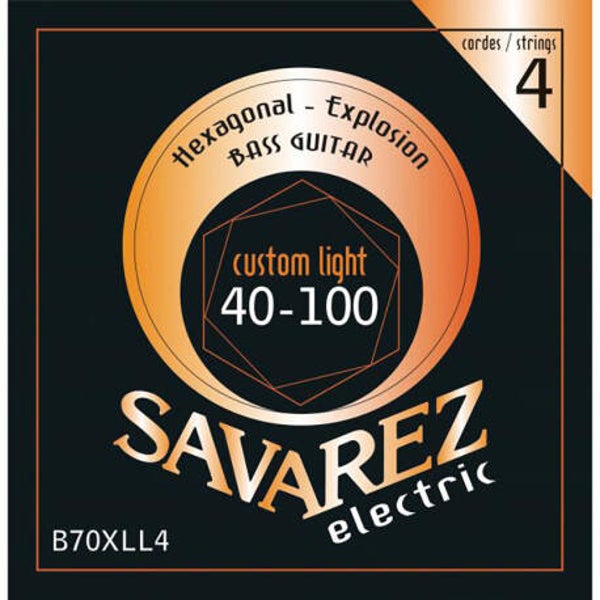 SAVAREZ® HEXAGONAL EXPLOSION CORDES BASSE ÉLECTRIQUE 4 CORDES 040-100