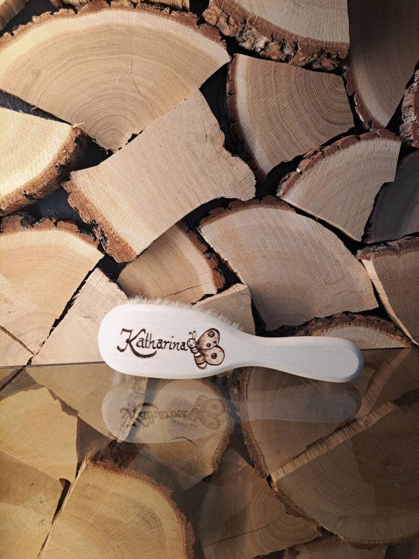 Babyhaarbürste + Motiv + Name (optional)