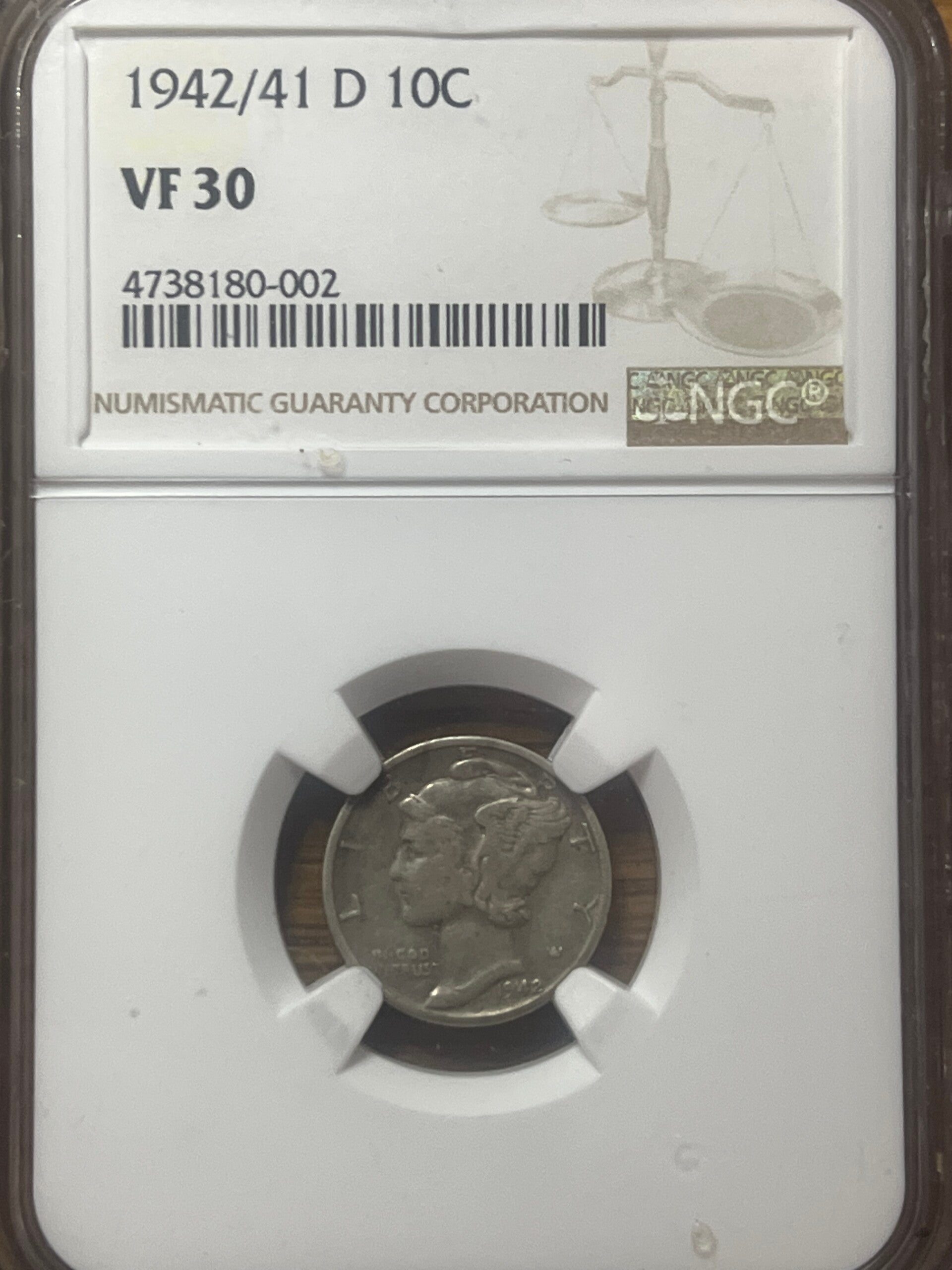 1942/41 D Mercury Dime