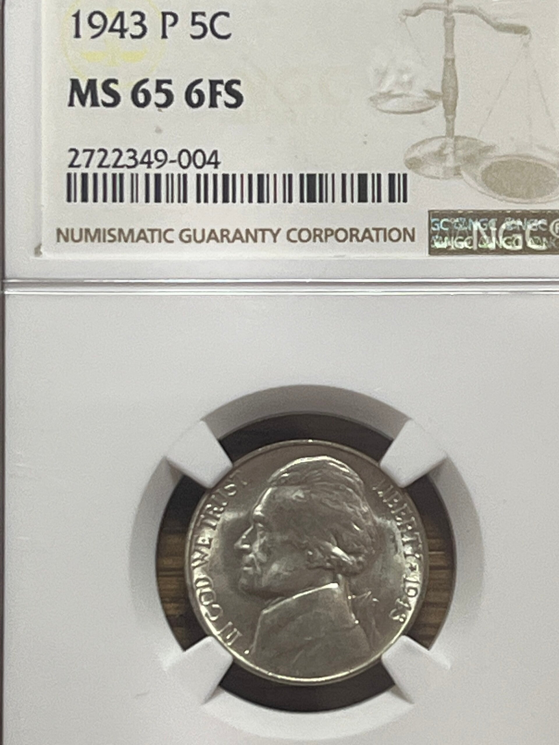 1943-P Jefferson Nickel