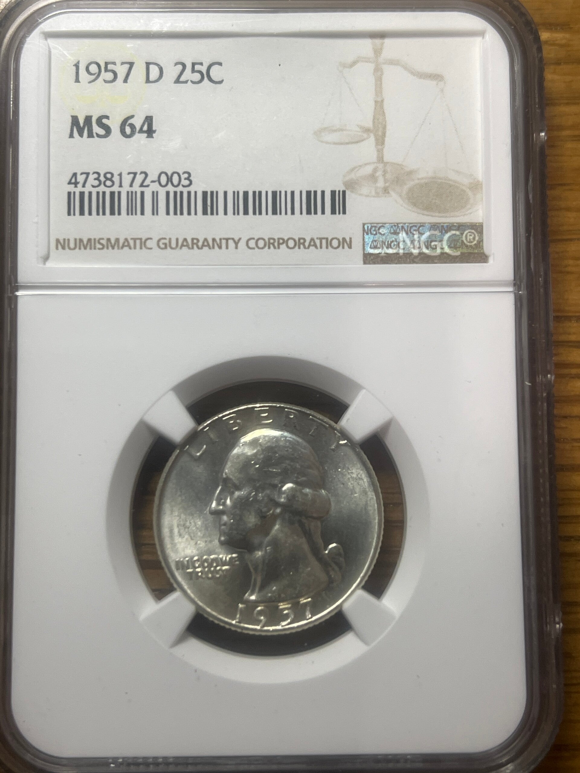 1957-D Washington Quarter