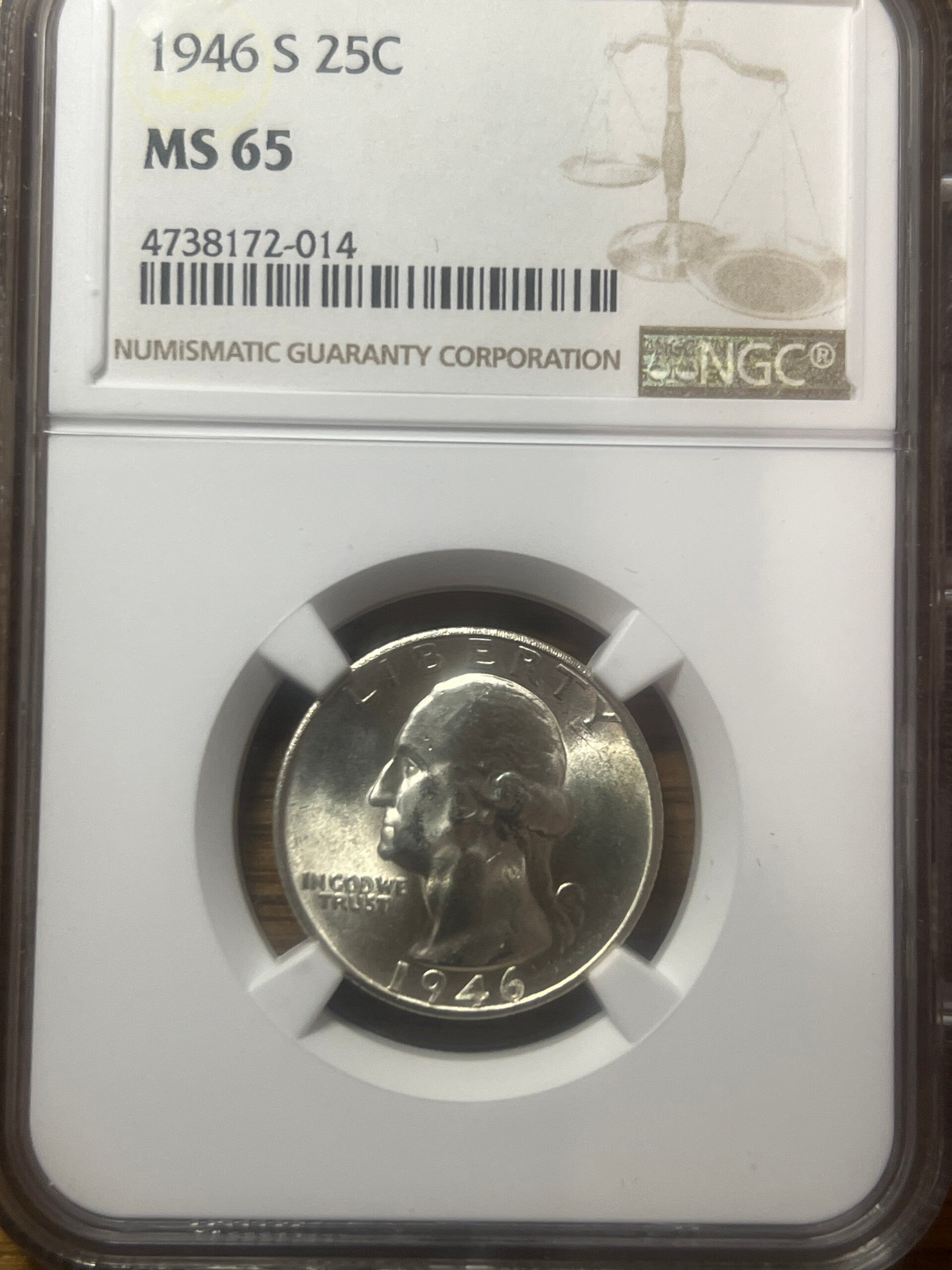 1946-S Washington Quarter