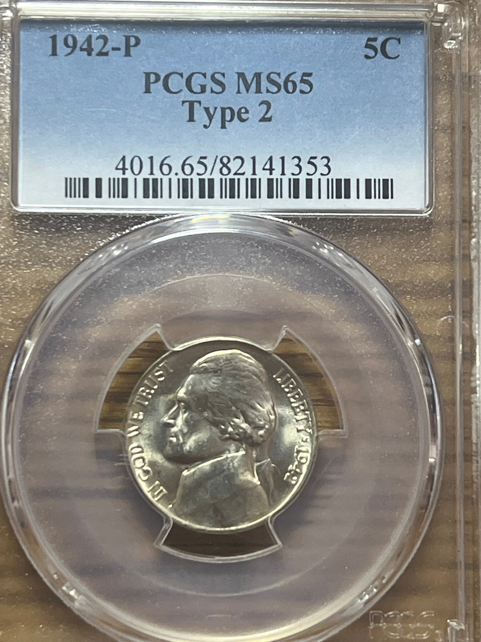 1942 Jefferson Nickel Type 2