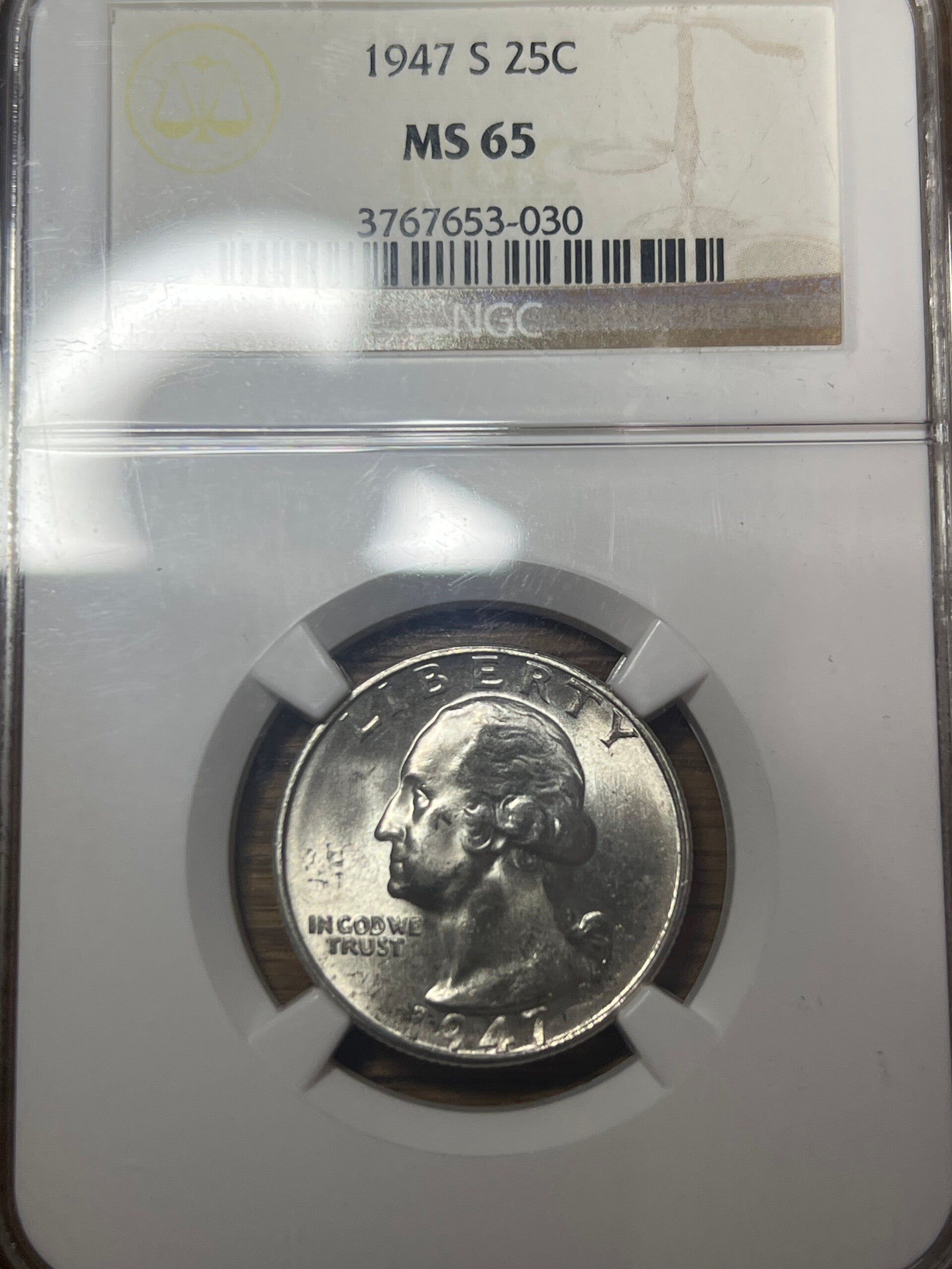 1947-S Washington Quarter