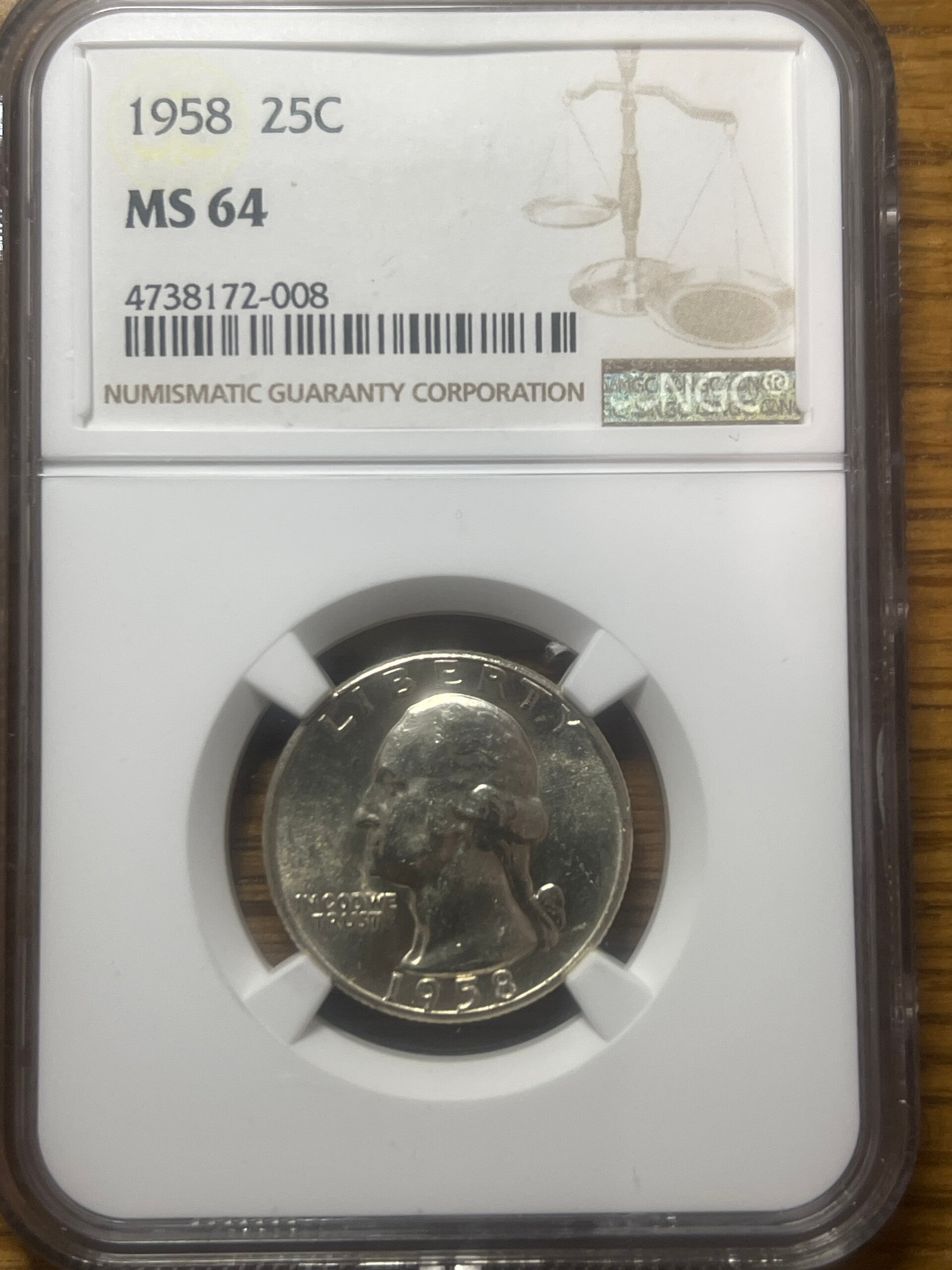 1958 Washington Quarter