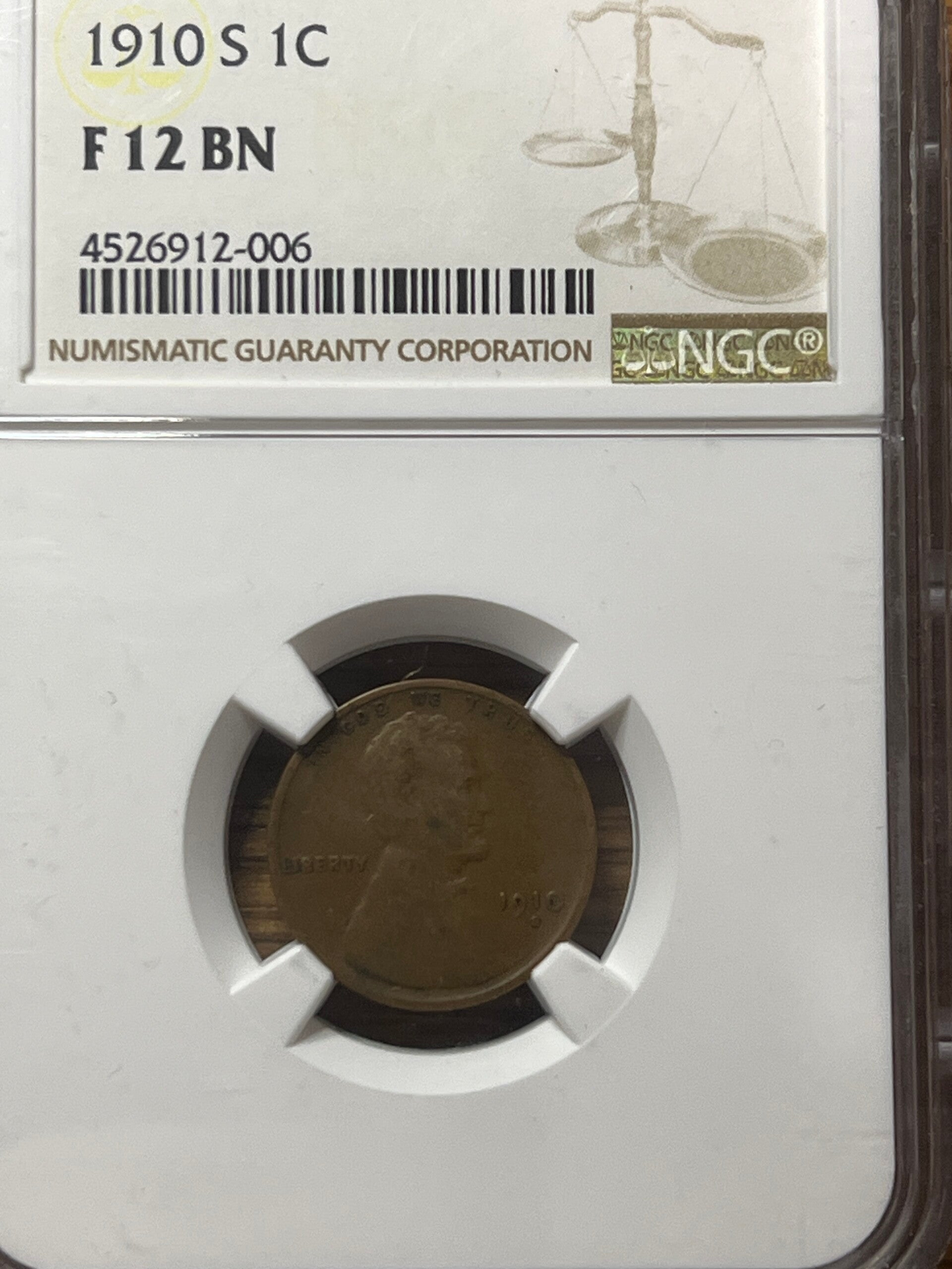 1910-S Lincoln Penny