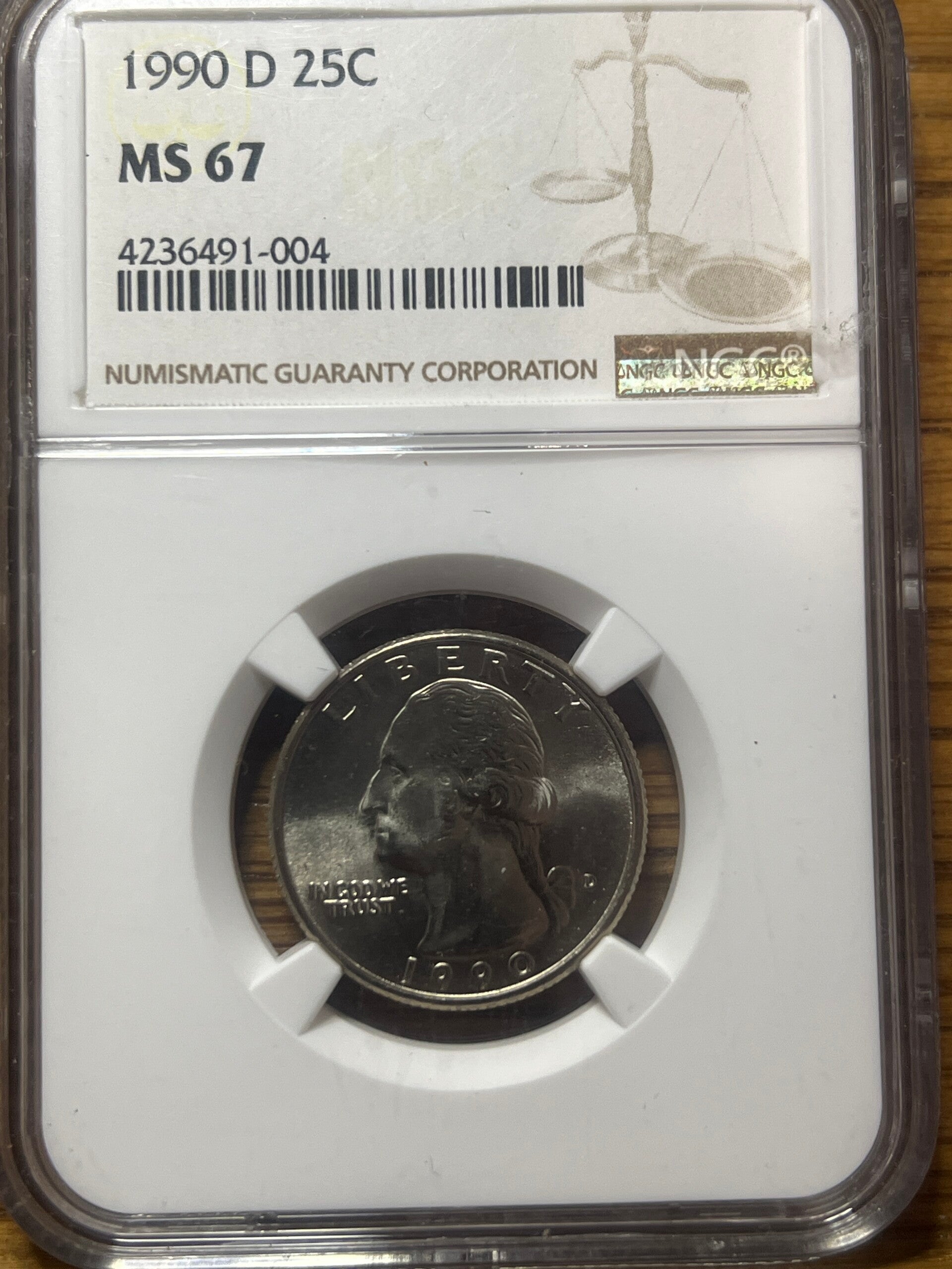 1990 D Washington Quarter