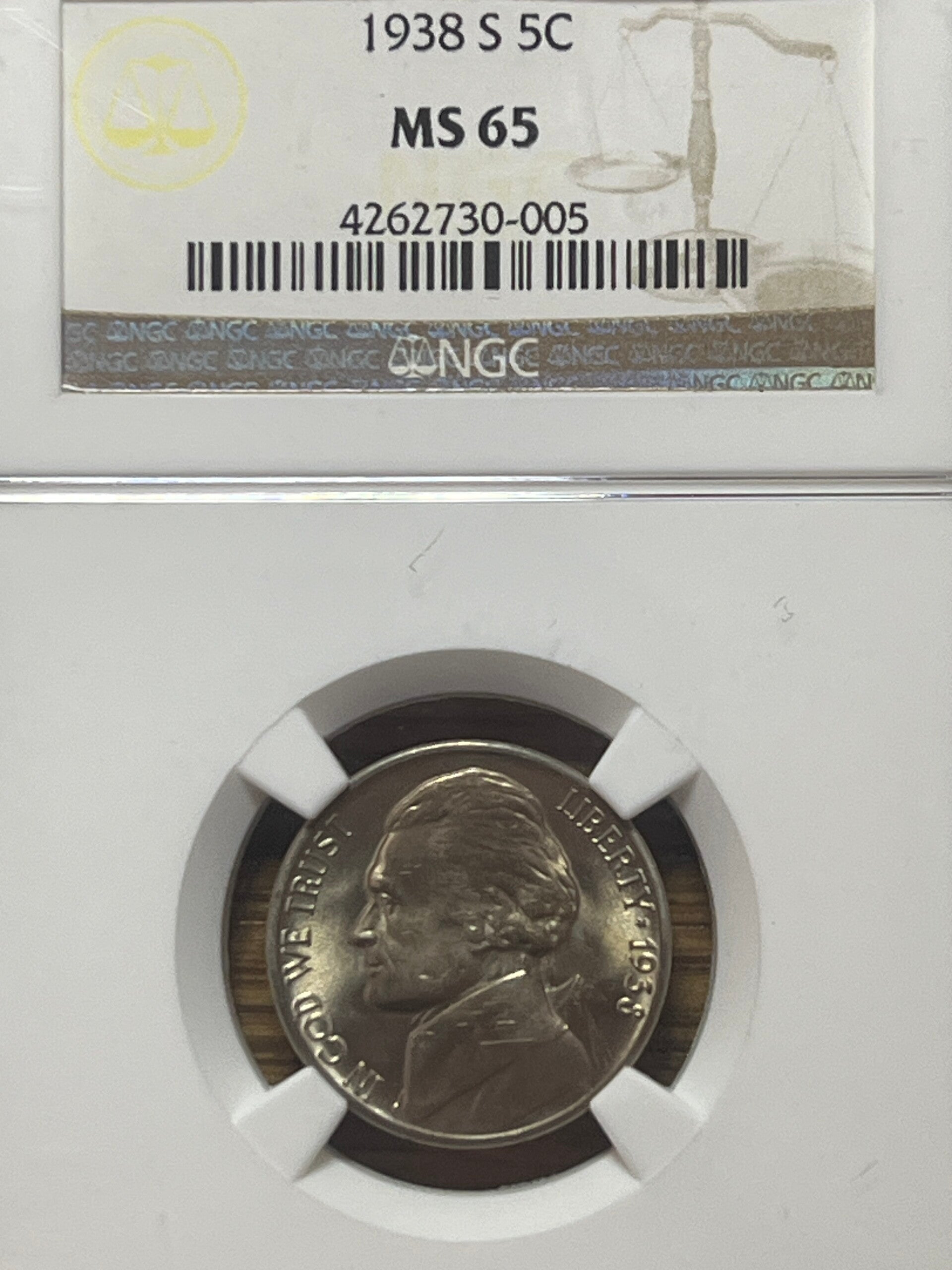 1938-S Jefferson Nickel
