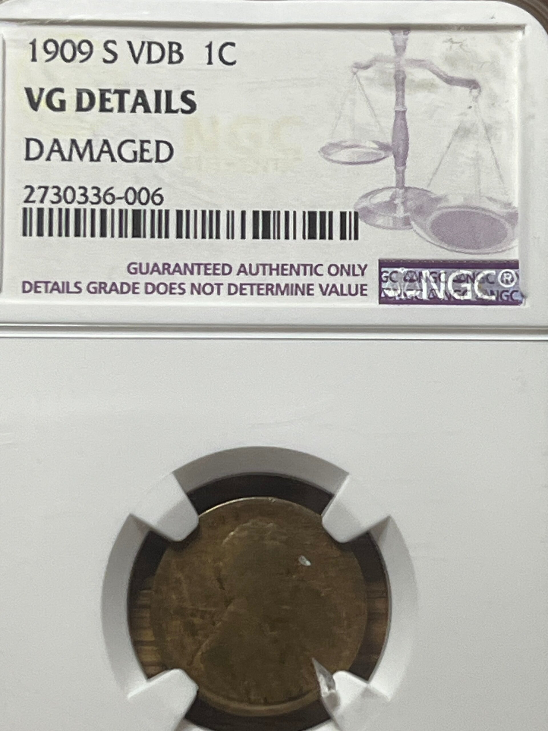 1909-SVDB Lincoln Penny