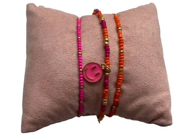 Set pink/orange smile