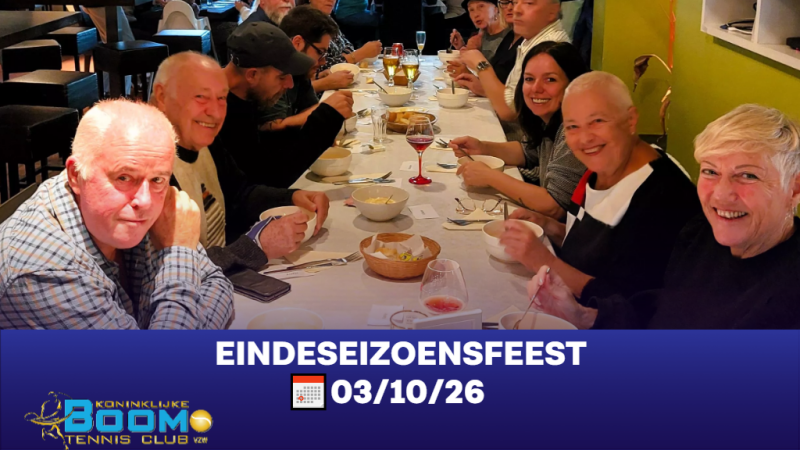 EINDESEIZOENSFEEST BOOM  TENNIS