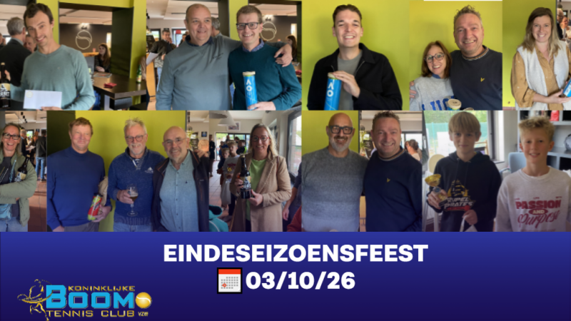 EINDESEIZOENSFEEST BOOM TENNISCLUB
