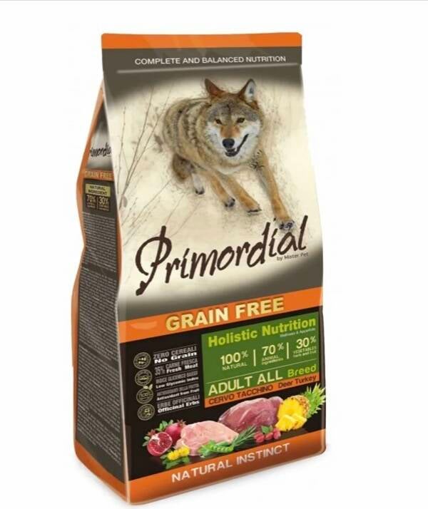 Croquettes PRIMORDIAL Chien adulte Poulet et Saumon 2kg