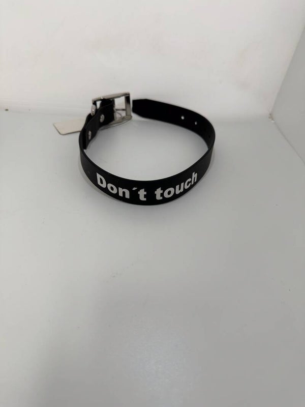 Biothane Halsband  - Schwarz Don´t Touch