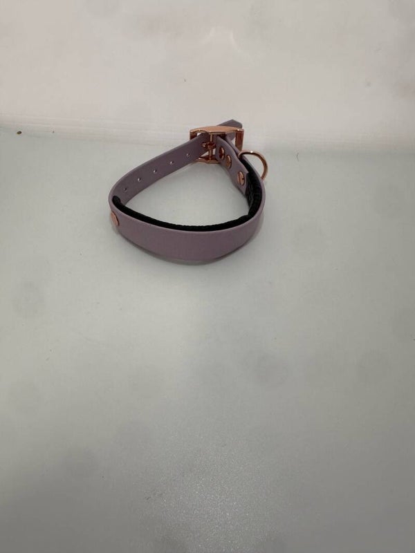 Biothane Halsband mit Schaumstoffunterlegung - Pastellila
