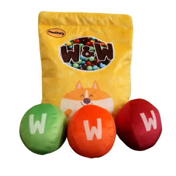 Hundespielzeug Design W & W inkl. 3 Stoffbällen