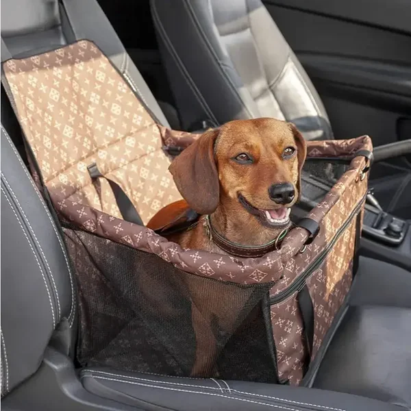 Autositz für Hunde in Braun