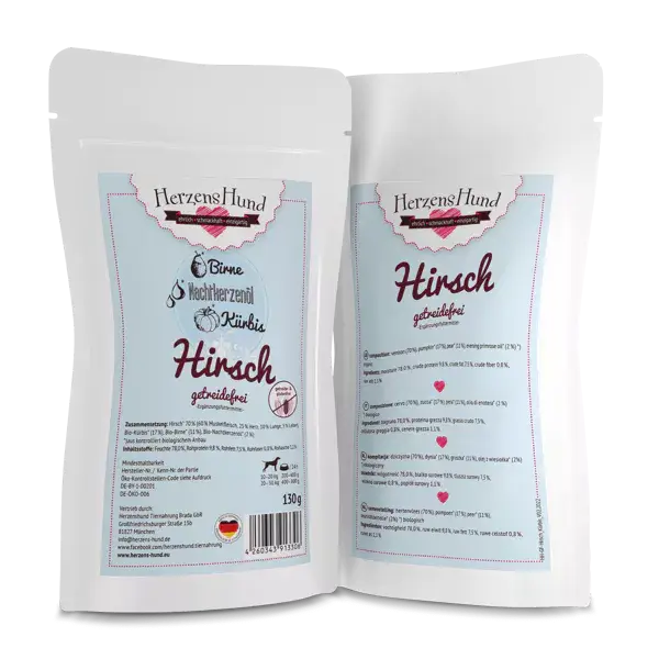 Hirsch mit Kürbis - getreidefrei 130g