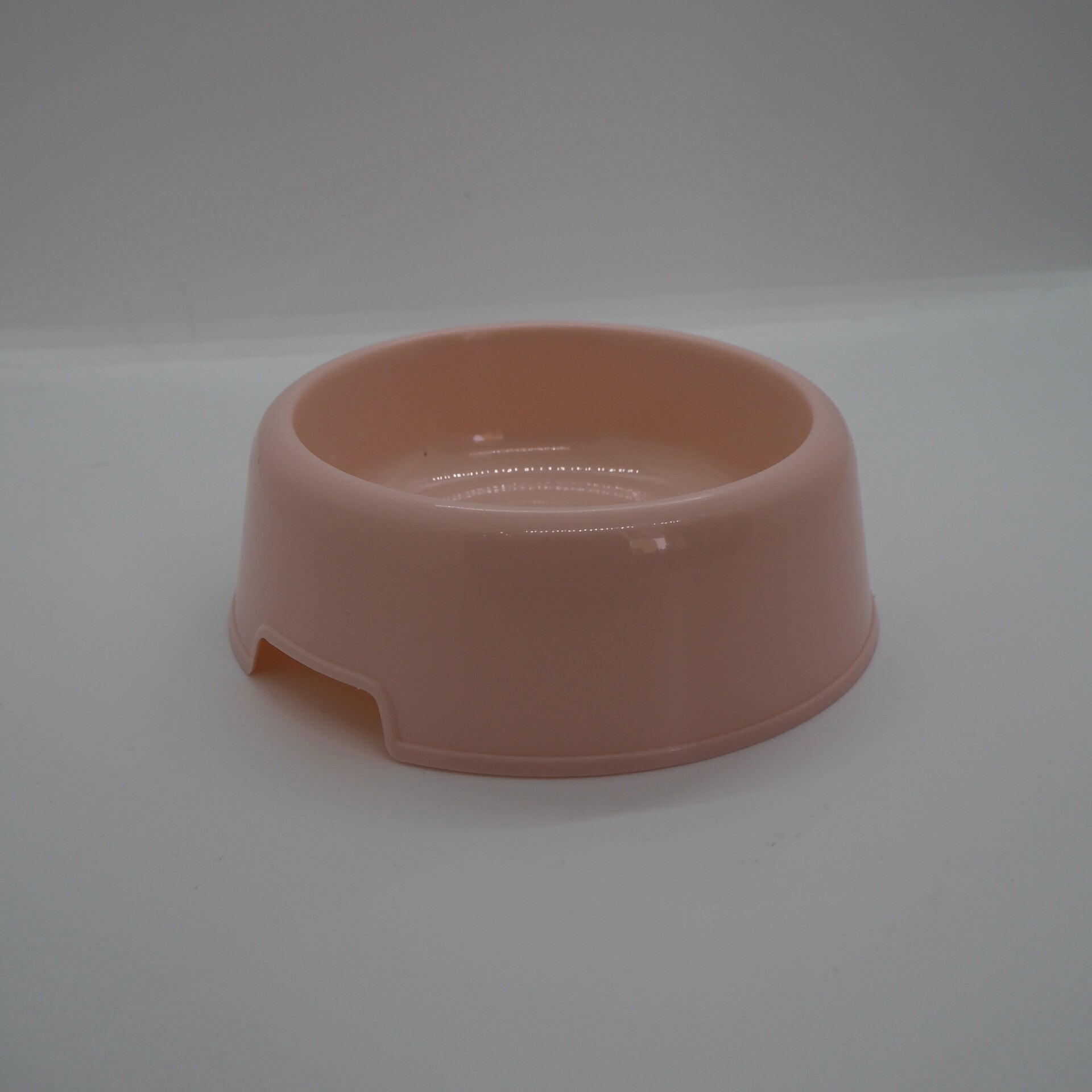 Futternapf aus Kunststoff klein rund rosa