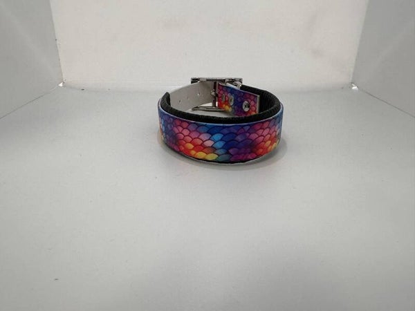 Biothane Halsband mit Schaumstoffunterlegung - Fischmuster