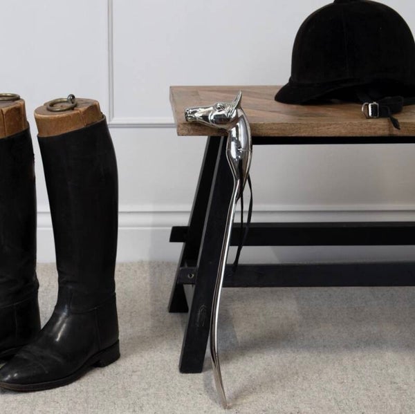 Silver Nickel Horse Head Shoe Horn