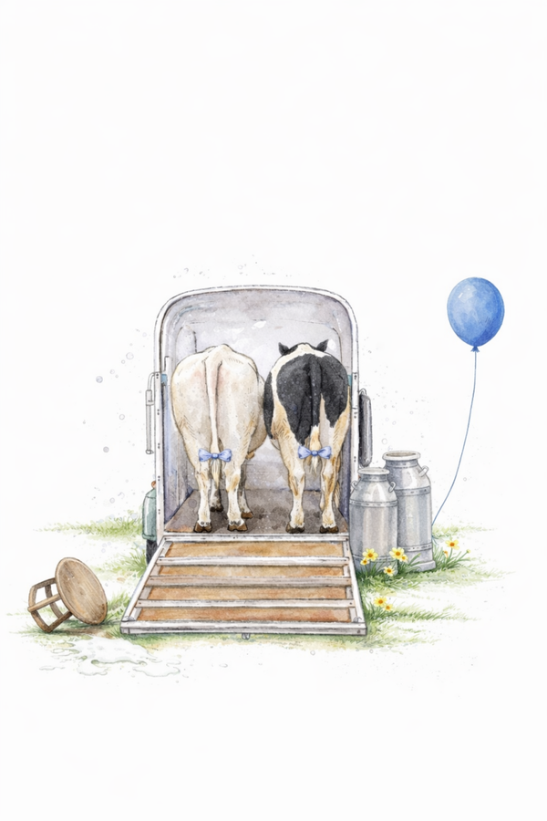 The Farm Lasses -  cow Greetings card