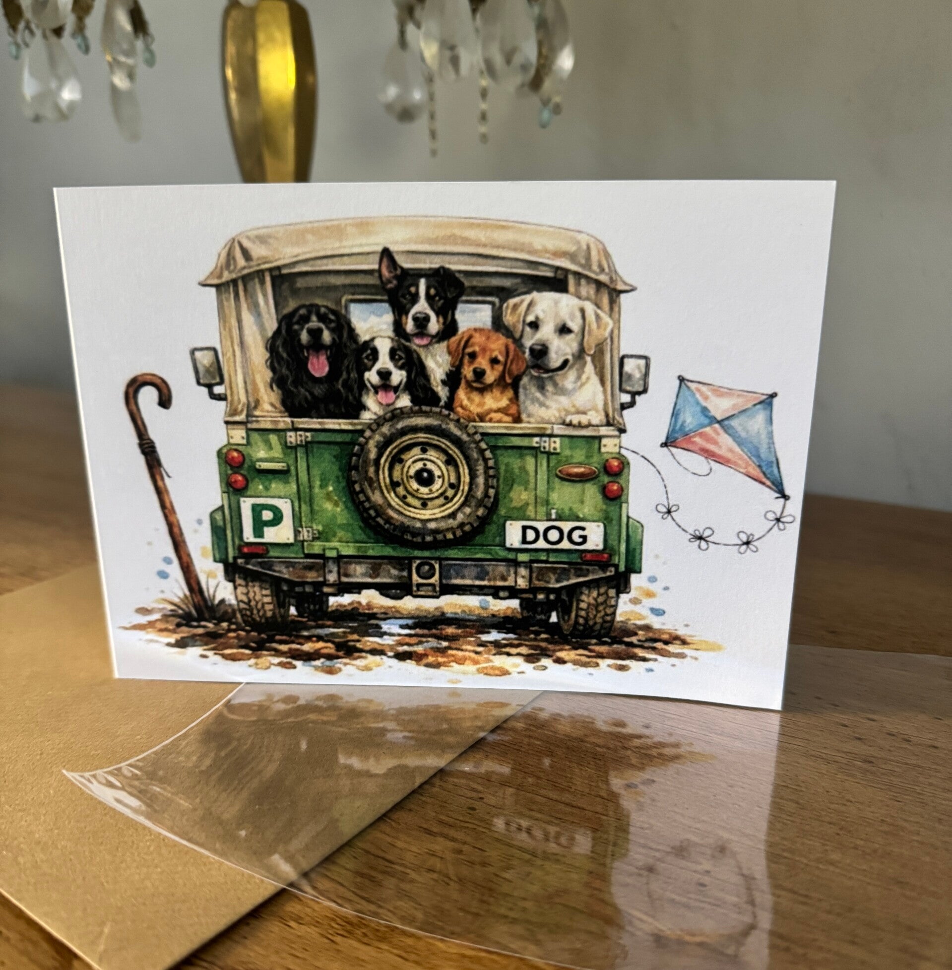 The Farm Lasses Range Rover Passed Driving Test with Doggy’s Farm Humoir Greetings Card.