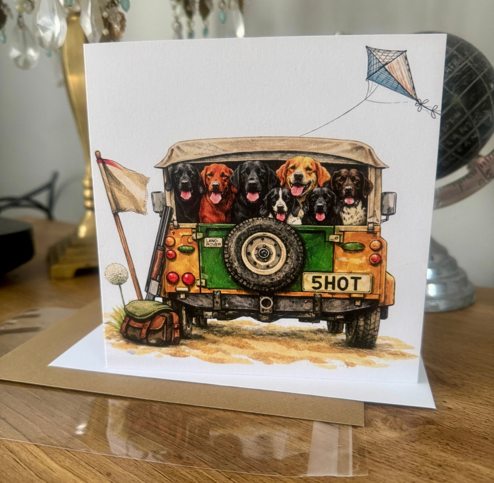 The Farm Lasses Barking Mad Land Rover Greetings Card.