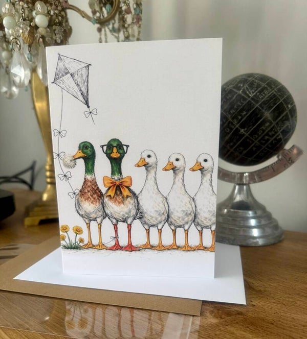 The Farm Lasses  Duck humour all occasions greetings card.