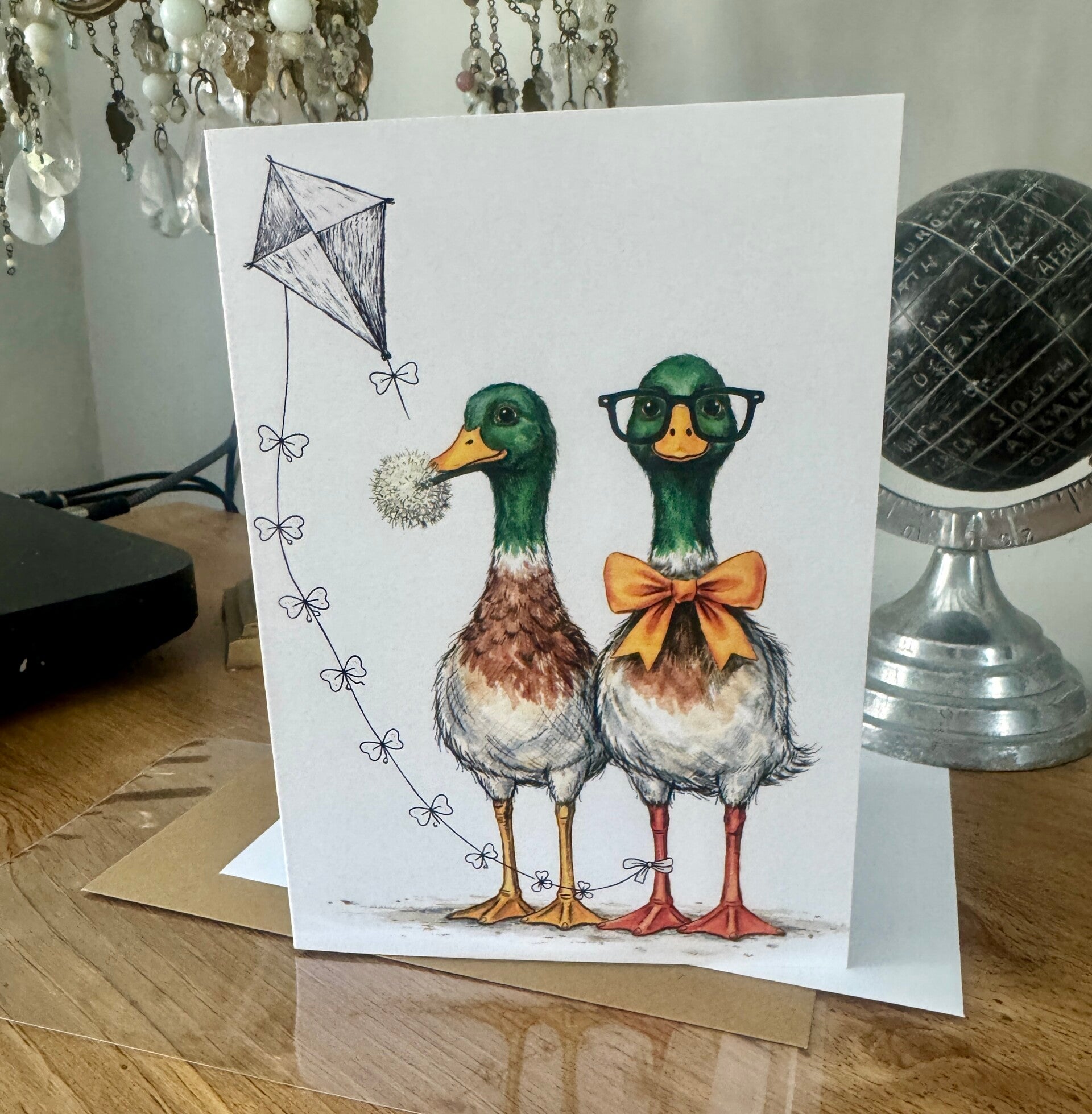 The Farm Lasses Duck humour all occasions card.