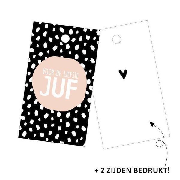 Cadeaulabel | Voor de liefste juf