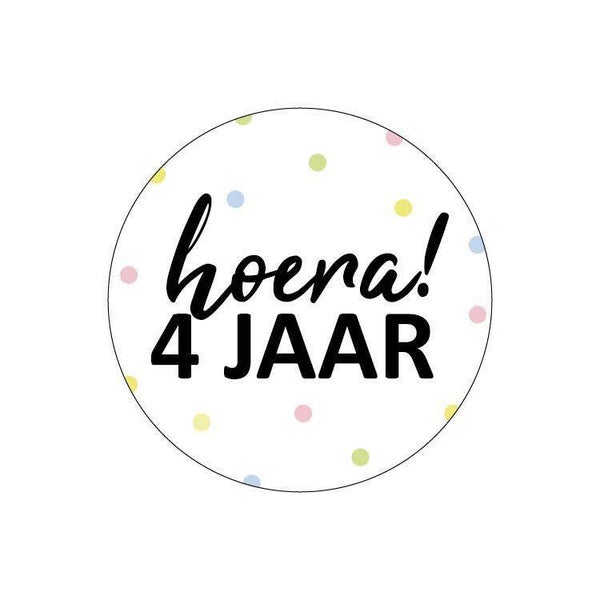 Sticker | 4 jaar |