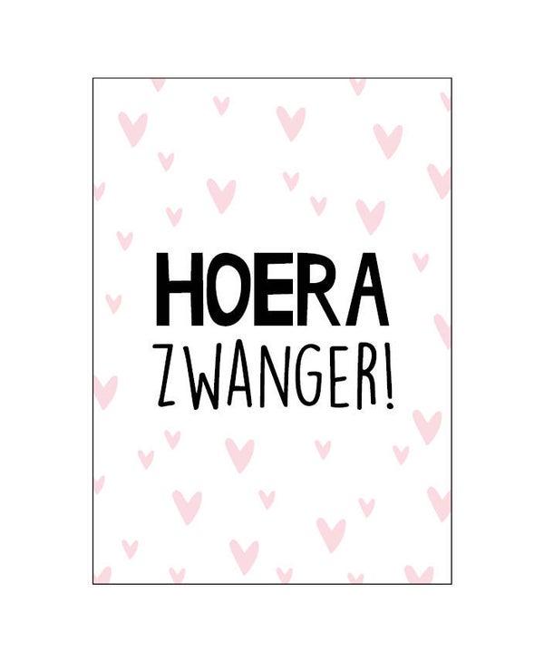 Hoera zwanger! kaartenpakket 5 stuks