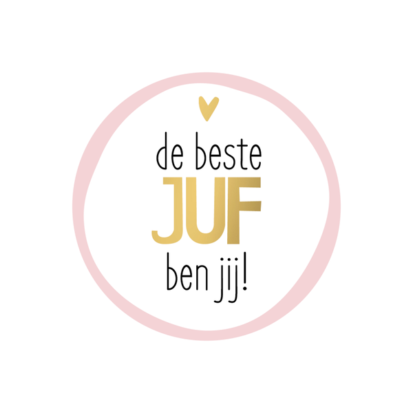 Sticker Beste Juf | (10 stuks)
