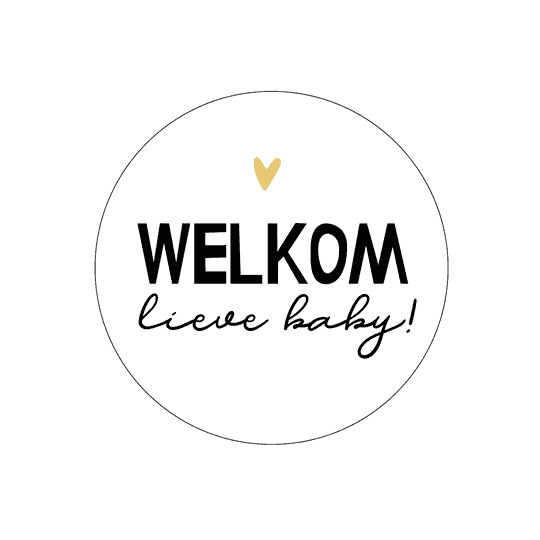 Sticker Welkom Lieve Baby | (10 stuks)