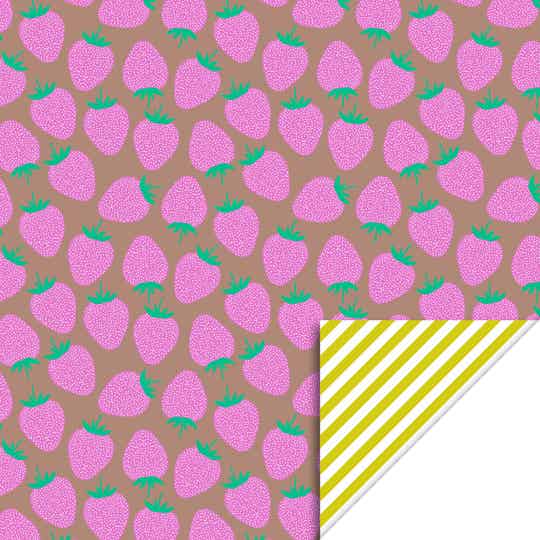 Rol cadeaupapier | Aardbei
