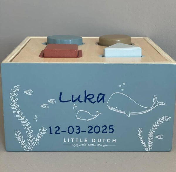 Vormenstoof Blauw | Met naam & geboortedatum