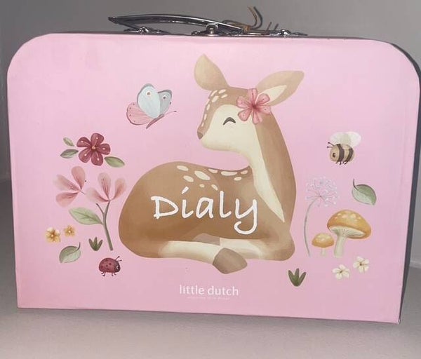 Koffer Little Dutch Pink - met naam
