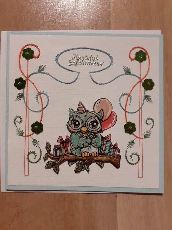 Verjaardagskaart Home made by Christa