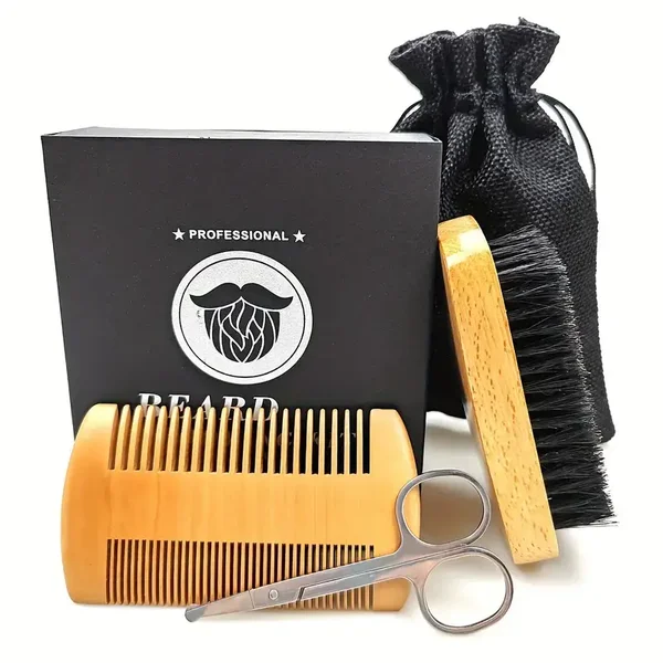 Wooden Beard Care Set